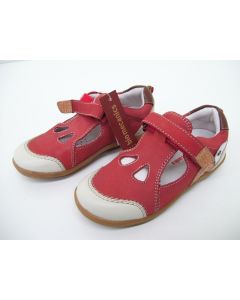 GIRLS SHOES LEATHER RED DRESS FORMAL CASUAL GARVALIN BIOMECHANICS SIZE 25