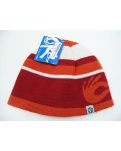 BEANIE WINTER BOYS GIRLS KIDS SNOWBOARDING SKIING RED WHITE ORANGE ONE SIZE