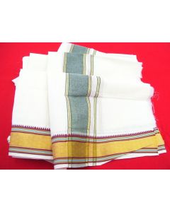 SAREE SARI INDIAN DESIGNER BLOUSE FABRIC HAND EMBROIDERED WEDDING COTTON MUSLIN DIAMOND DESIGN CREAM GREEN RED ORANGE WHITE