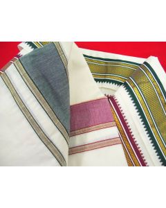 SAREE SARI INDIAN DESIGNER BLOUSE FABRIC HAND EMBROIDERED WEDDING COTTON MUSLIN DIAMOND DESIGN BORDER CREAM
