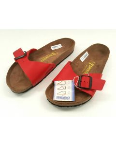 BIRKENSTOCK BIRKENSTOCKS SANDALS MENS WOMENS LEATHER SLIP ON SUMMER UNISEX RED SIZE 43-280-M10