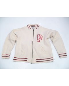 RALPH LAUREN VARSITY JACKET MENS LADIES WOMENS POLO JEANS CO SIZE L CREAM UNISEX