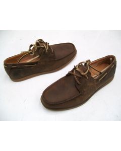 TIMBERLAND MENS BOAT SHOES FULL GRAIN LEATHER CASUAL BROWN SIZE 8 CL 16