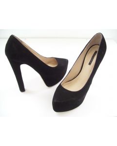 TONY BIANCO SHOES LADIES SUEDE LEATHER DRESS FORMAL HEELS SIZE 9 BLACK BERETTA