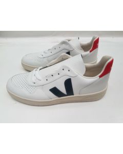 Veja V-10 Sneakers Womens Size 10 Shoes Leather V10 Extra White Red Black LaceUp