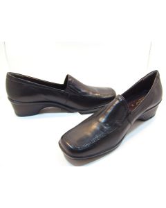 RELAXSHOE LADIES LEATHER SHOES SIZE 41 CASUAL FORMAL WORK BLACK SCARPA BELFAGOR
