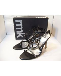 RMK LADIES HEELS SHOES WOMENS FORMAL DRESS PARTY BLACK DANCE SALSA SATIN PROM