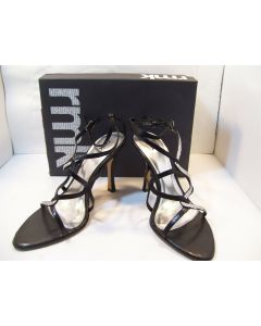 RMK SHOES LADIES WOMENS FORMAL DRESS HEELS PARTY BLACK DANCE SALSA SATIN PROM