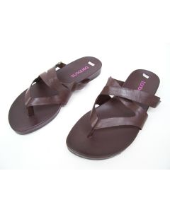 BONBONS LADIES WOMENS BROWN LEATHER SANDALS SHOES THONGS CASUAL SUMMER SIZE 5