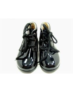 SUREFIT GIRLS SHOES BLACK PATENT BOOTS CASUAL DRESS LACE UP SIZE 6