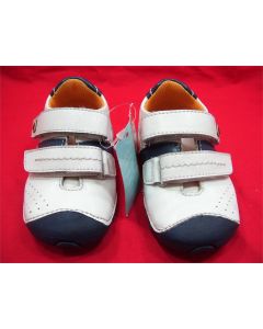 GARVALIN BABY SHOES KIDS LEATHER CASUAL SPORT WHITE BLUE SIZE 20 SPAIN
