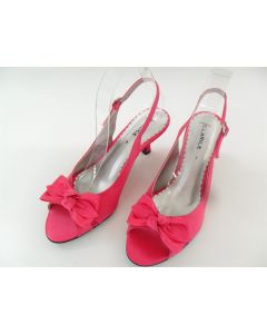 CLARICE LADIES DRESS SHOES FUCHSIA SIZE 8 FORMAL OPEN TOE SLING BACK LOTUS