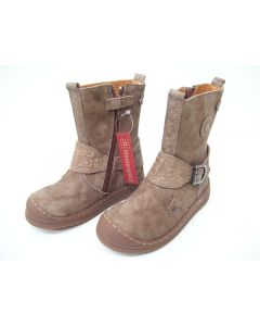 GARVALIN GIRLS SHOES BOOTS ZIP UP BUCKLE STRAP LEATHER SPAIN BROWN SIZE 25
