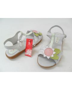 GARVALIN GIRLS SANDALS BUCKLE STRAP CASUAL SHOES FLOWERS LEATHER SPAIN SIZE 32