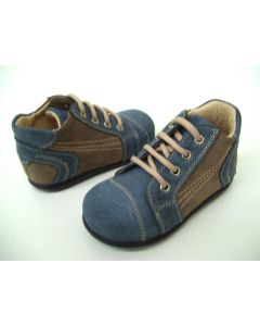 BIMBI BOYS SHOES GIRLS BOOTS LEATHER BLUE LACE UP DRESS FORMAL SIZE 23 ITALY