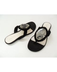 CALVIN KLEIN CORDA LADIES SANDAL BLACK SUEDE SIZE 7M NEW