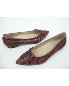 PLUMMER BAIRD LADIES FLATS SHOES DRESS FORMAL LEATHER SIZE 39 POINTED TOE WORK