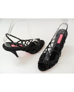 BETSEY JOHNSON SIZE 8 LADIES HEELS SHOES EVENING DRESS BLACK SCORPIO