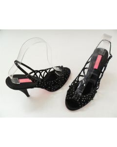 BETSEY JOHNSON SIZE 8.5 LADIES SHOES BLACK HEELS EVENING DRESS M SCORPIO