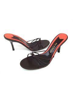 BRUNO MAGLI LADIES HEELS DRESS FORMAL LEATHER SHOES HANDMADE ITALY BROWN SIZE 42