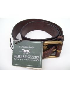 MENS LEATHER BELT RODD & GUNN BROWN DRESS BUCKLE WORK CASUAL TROUSER BUSINESS