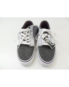 VANS WOMENS LADIES SKATEBOARD SKATER SHOES GREY PURPLE SIZE 5 SKATEBOARDING LOW