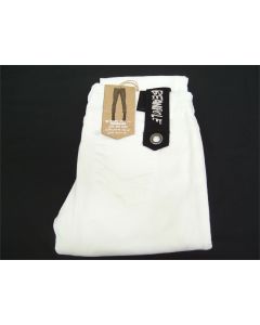 LADIES DENIM JEANS INSIGHT SKINNY STRETCH WOMENS WHITE ANKLE ZIPS BITER SIZE 24