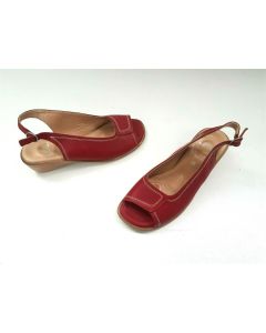 POLARIS LADIES WEDGES SIZE 36 AU5 OPEN TOE SLING BACK HEELS SHOES MADE IN TURKEY