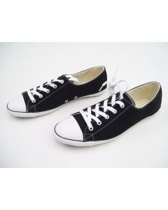 CONVERSE WOMENS LADIES CANVAS SHOES LOW CUT BLACK WHITE 511528 SIZE 5 AS LIGHT