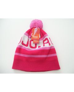 ROJO BEANIE WINTER LADIES MENS SNOWBOARDING SKIING RED WHITE ONE SIZE GERANIUM