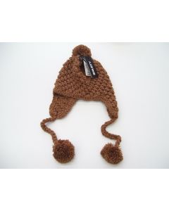 RUSTY BEANIE WINTER BROWN ONE SIZE LADIES MENS SNOWBOARDING SKIING CABLE KNIT