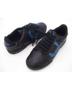 FRED PERRY MENS CASUAL TRAINERS SHOES RUNNERS SIZE 8 BLACK BLUE