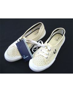 FRED PERRY LADIES SHOES SIZE 8 CANVAS CASUAL LACEUP DESIGNER SNEAKERS YELLOW