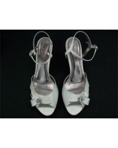 CLARICE IVORY SATIN LADIES FORMAL DRESS HEELS SHOES WEDDING PARTY LYDIE SIZE 10