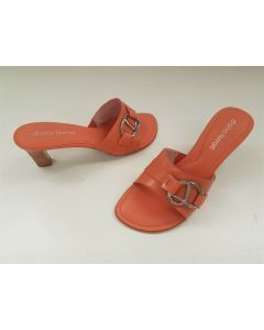DIANA FERRARI LADIES SANDALS SIZE 8 SHOES CORAL LEATHER ROBE 