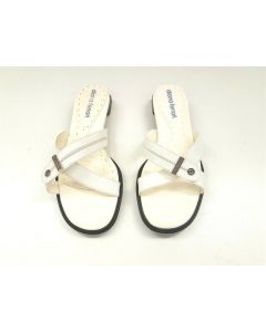 DIANA FERRARI LADIES SANDALS SIZE 9 LEATHER SHOES WHITE JORDAN DRESS CASUAL