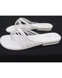 AMAZE LADIES SANDALS SIZE 9 FLATS FLAT DRESS SHOES WHITE OPEN TOE