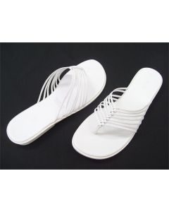 AMAZE LADIES SANDALS SIZE 8.5 FLATS FLAT DRESS SHOES WHITE OPEN TOE