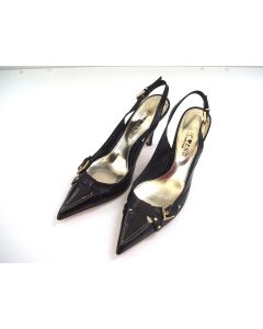 TOP END LADIES SHOES DRESS LEATHER BLACK EUR SIZE 38.5 PARTY FORMAL WEDDING