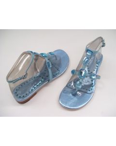 UNIQUE LADIES SANDALS SIZE 7 DRESS SHOES ANKLE STRAP LEATHER JEWEL EU39