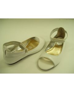 Unique Womens Slip on Sandals Shoes White AU SIZE 4.5 Open Toe Ankle Leather