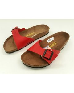 BIRKENSTOCK BIRKENSTOCKS SANDALS MENS WOMENS LEATHER SLIP ON SUMMER UNISEX RED