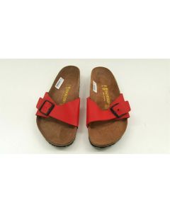 BIRKENSTOCK BIRKENSTOCKS SANDALS MENS WOMENS LEATHER SLIP ON SUMMER UNISEX RED