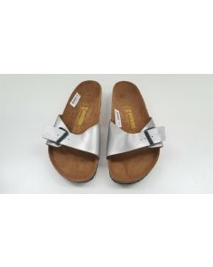 BIRKENSTOCK SANDALS MENS WOMENS SLIP ON SUMMER BIRKO-FLOR BIRKENSTOCKS SILVER