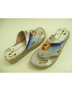 UNIQUE LADIES SANDALS SIZE 7.5 AU DRESS SHOES THONGS COLOURFUL COLOUR