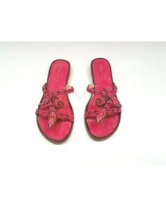 UNIQUE LADIES SHOES SANDALS SIZE 6 FLATS LEATHER SLIP-ON PEACH EU38