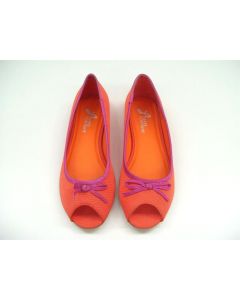 OPEN TOE FLATS BALLET LADIES SIZE 5 PEEP FORMAL DRESS WORK PIERRE FONTAINE