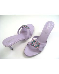 UNIQUE LADIES SHOES HEELS LILAC SANDALS DRESS FORMAL OPEN TOE AU SIZE 6