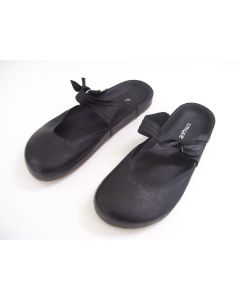 Unique Womens Slip on Sandals Clogs Shoes Black AU SIZE 8.5 Leather Open Back