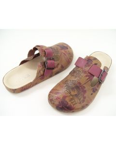 Unique Womens Slip on Sandals Clogs Shoes Tan AU SIZE 8.5 Leather Open Back